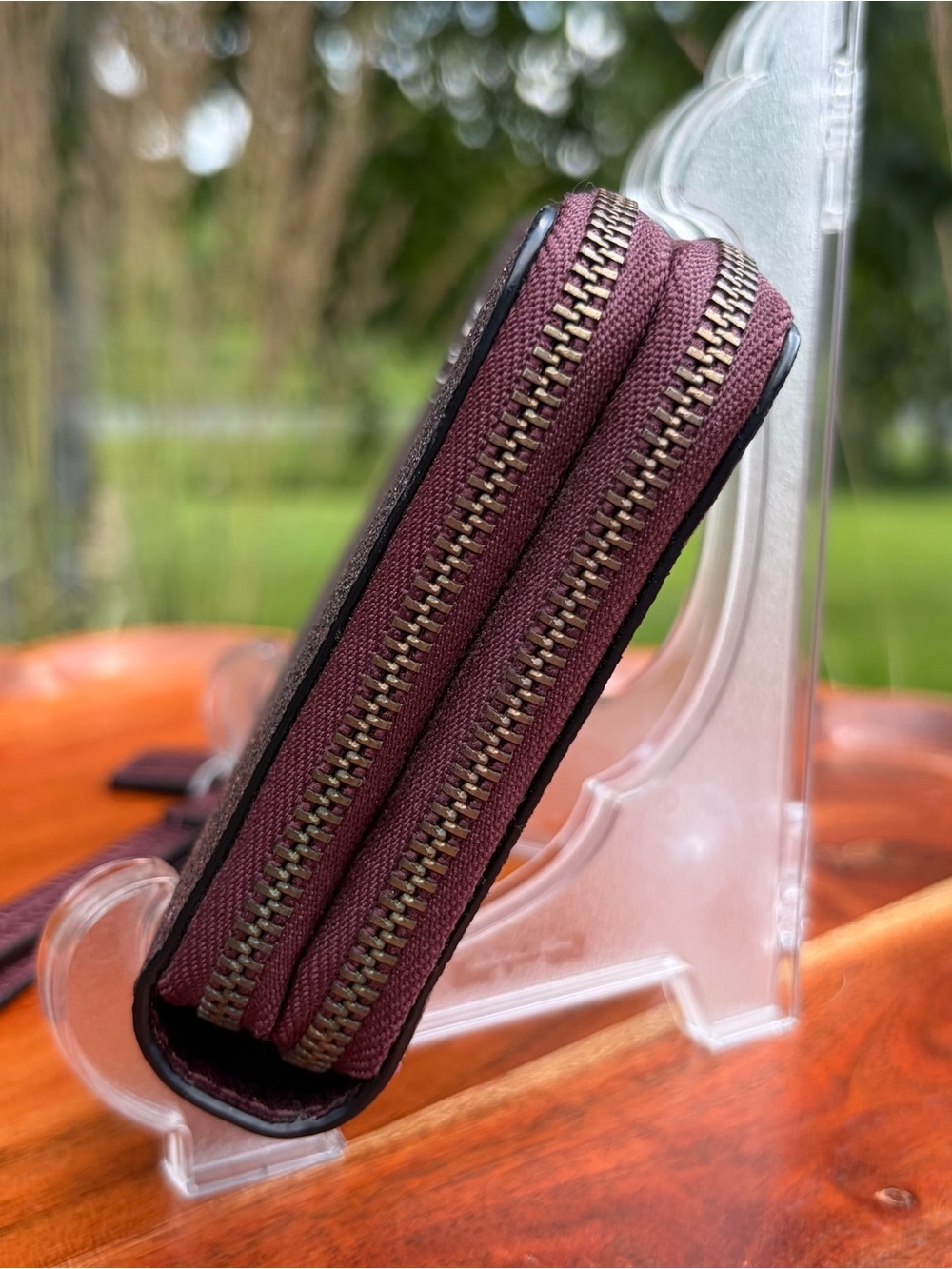 Coach Metallic Cherry Double Zip Wallet F53646 EUC - Picture 9 of 13